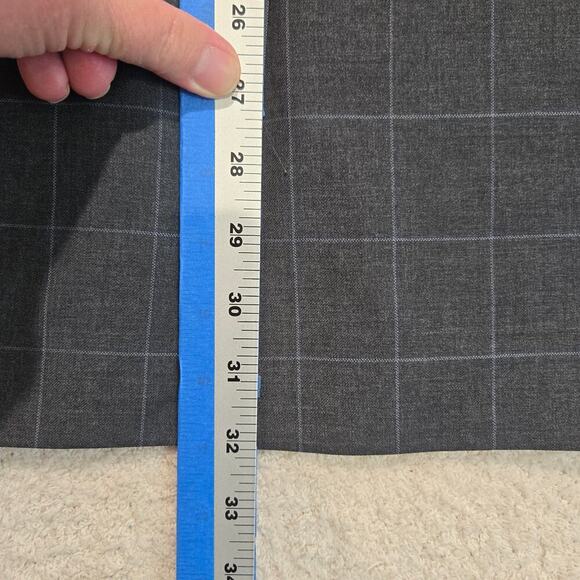 Lauren Ralph Lauren Wool Blazer Sports Coat Men's 44L Two Button Gray Plaid - Picture 9 of 15